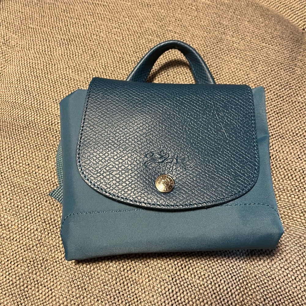 Longchamp Le Pliage Green M Backpack -  Peacock (Teal) - Picture 9 of 13